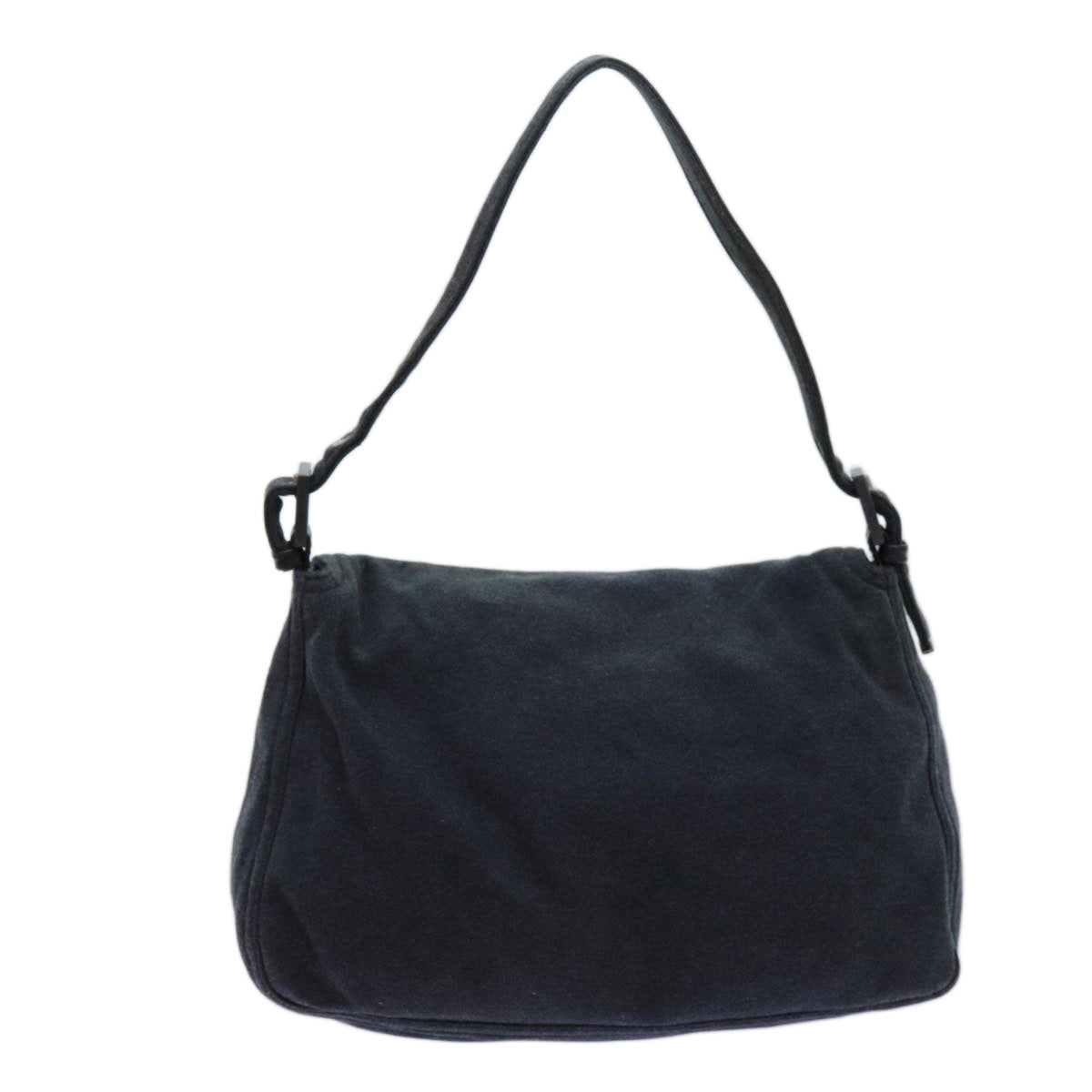 FENDI Mamma Baguette Shoulder Bag Cotton Gray Auth ep4032 - 0
