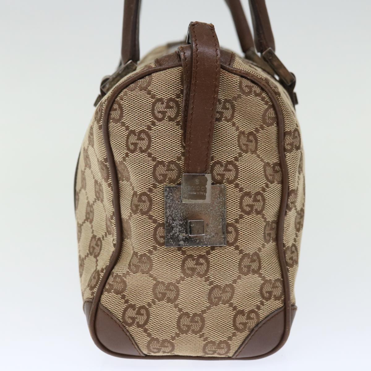 GUCCI GG Canvas Hand Bag Beige 30458 Auth ep4037