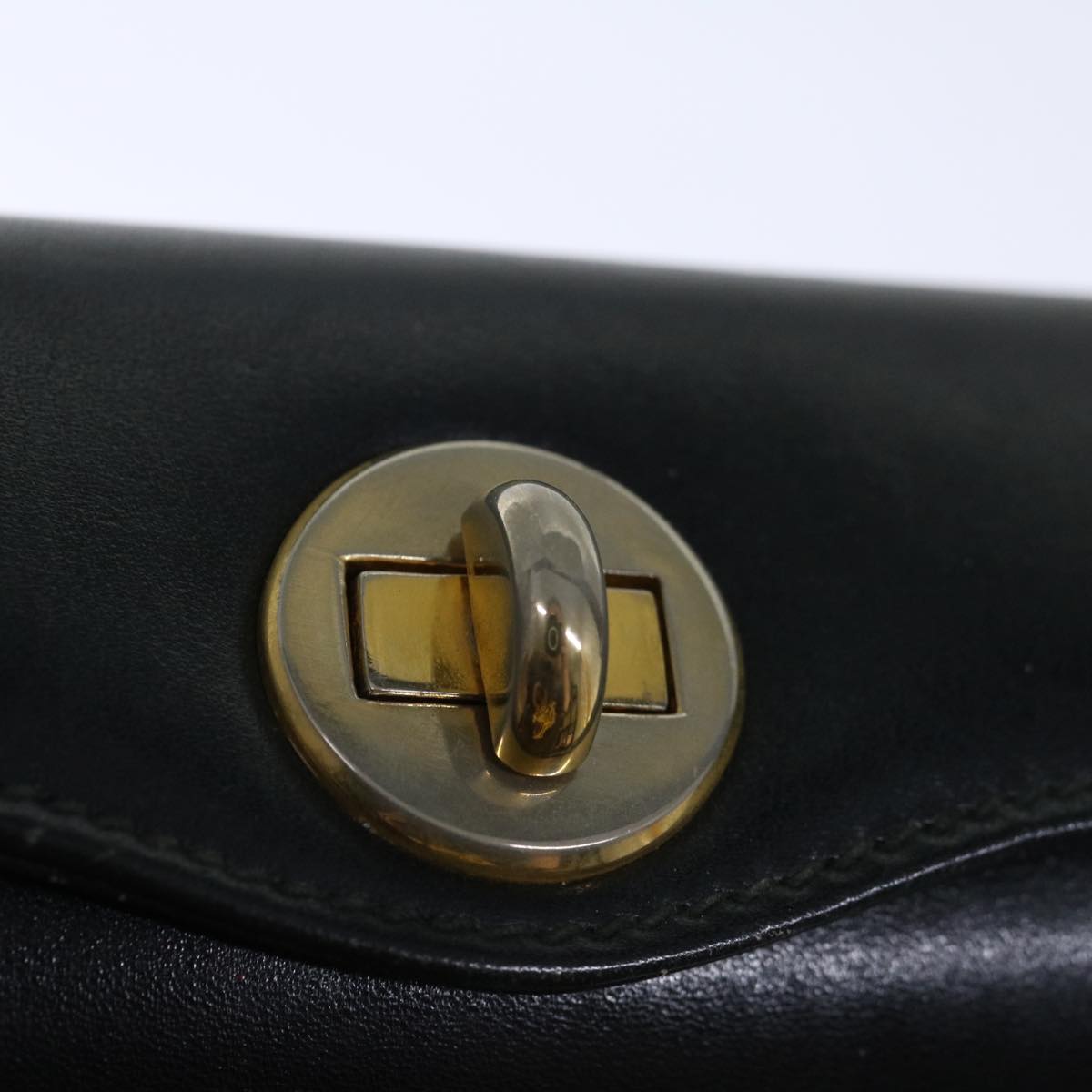 GUCCI Shoulder Bag Leather Black Auth ep4040