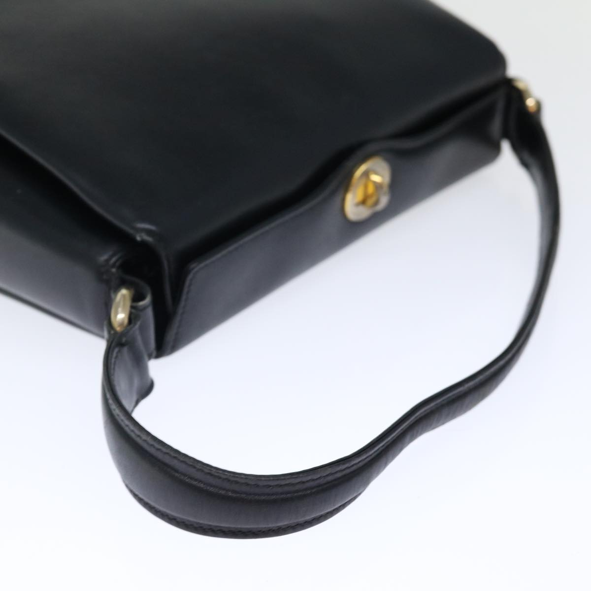 GUCCI Shoulder Bag Leather Black Auth ep4040