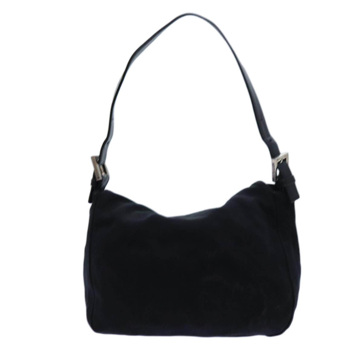 FENDI Mamma Baguette Shoulder Bag Nylon Black Auth ep4044