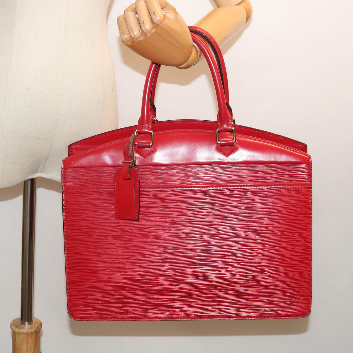 LOUIS VUITTON Epi Riviera Hand Bag Red M48187 LV Auth ep4045