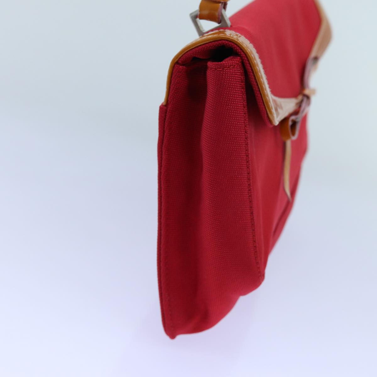 PRADA Shoulder Bag Canvas Red Auth ep4056