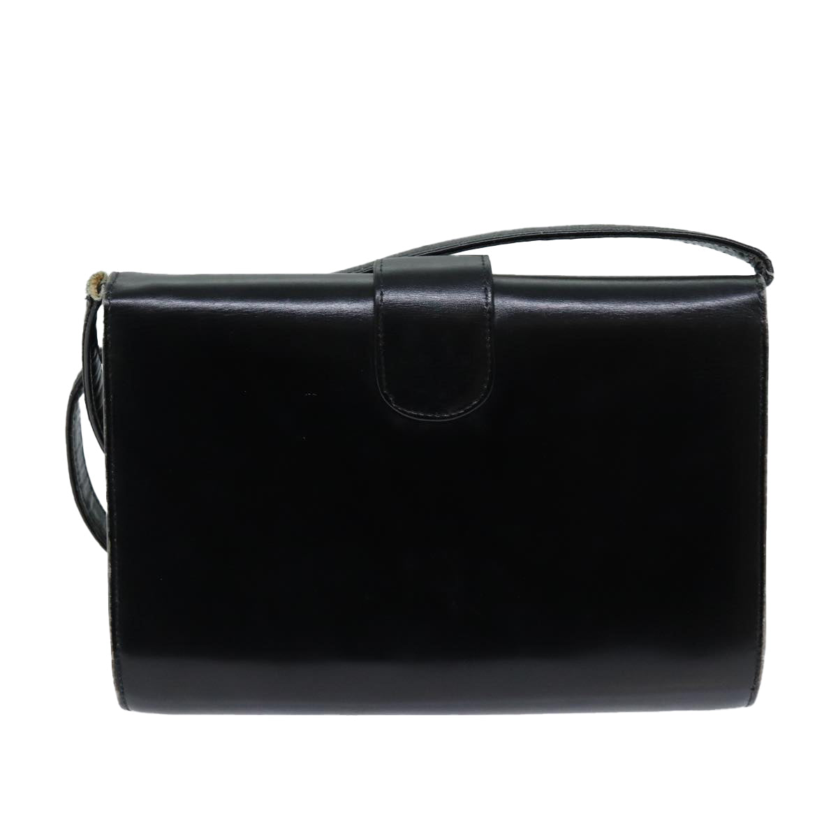 GUCCI Shoulder Bag Leather Black Auth ep4082