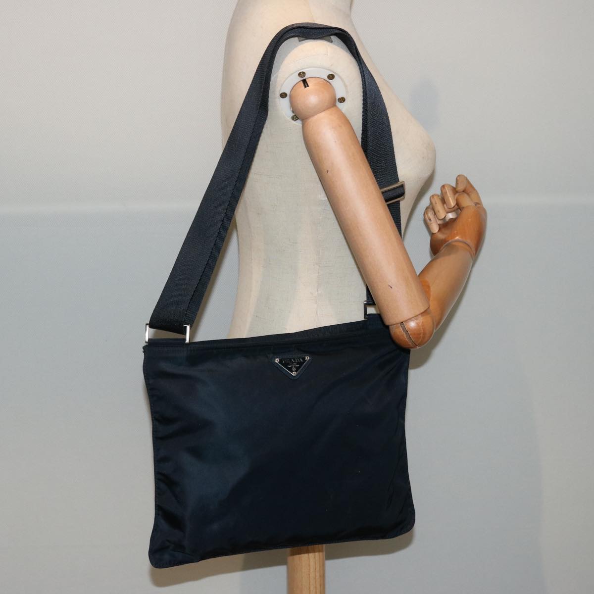 PRADA Shoulder Bag Nylon Navy Auth ep4083