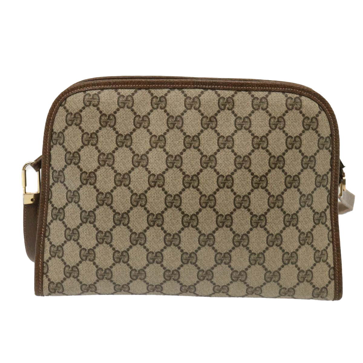 GUCCI GG Supreme Shoulder Bag PVC Beige Auth ep4090