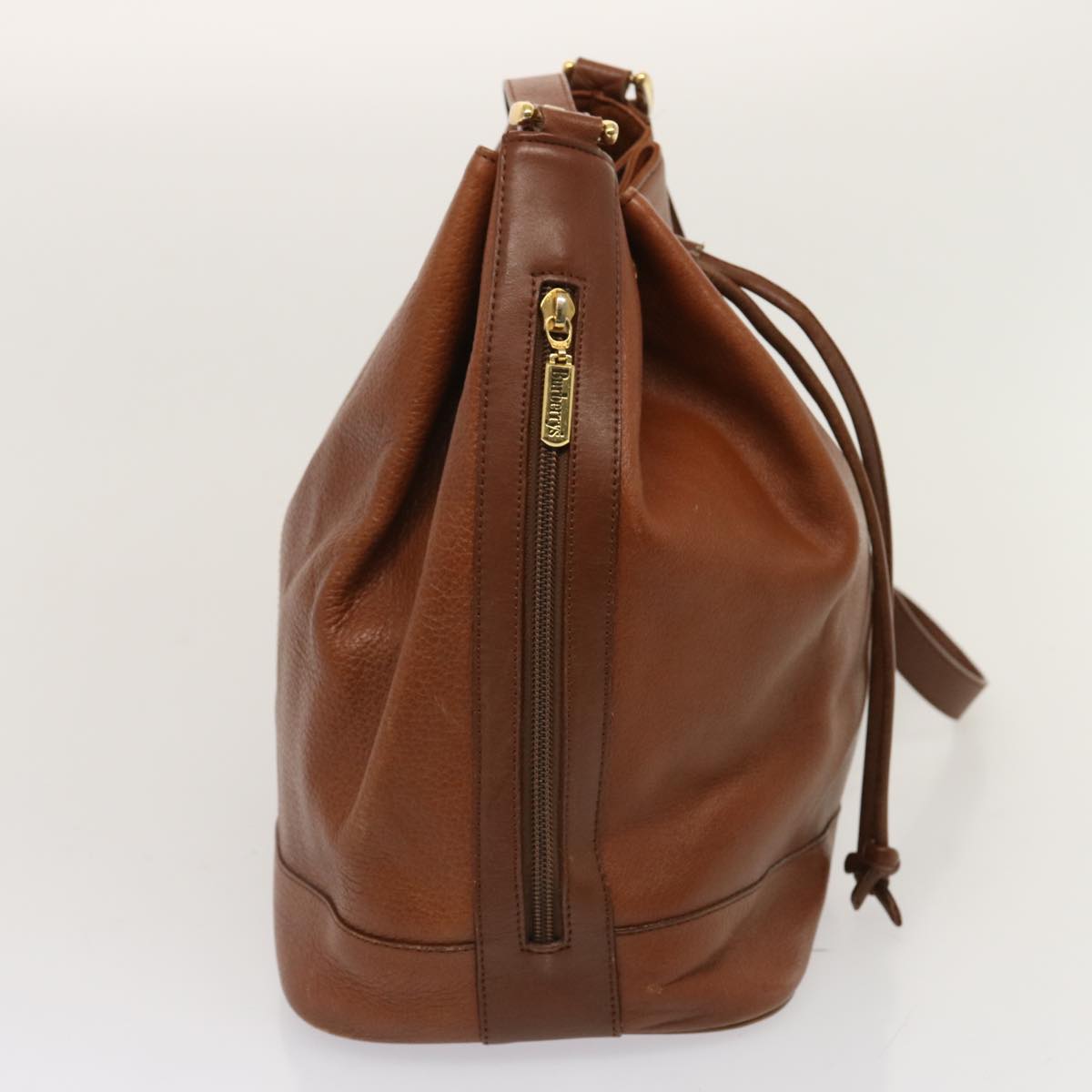 Burberrys Shoulder Bag Leather Brown Auth ep4093