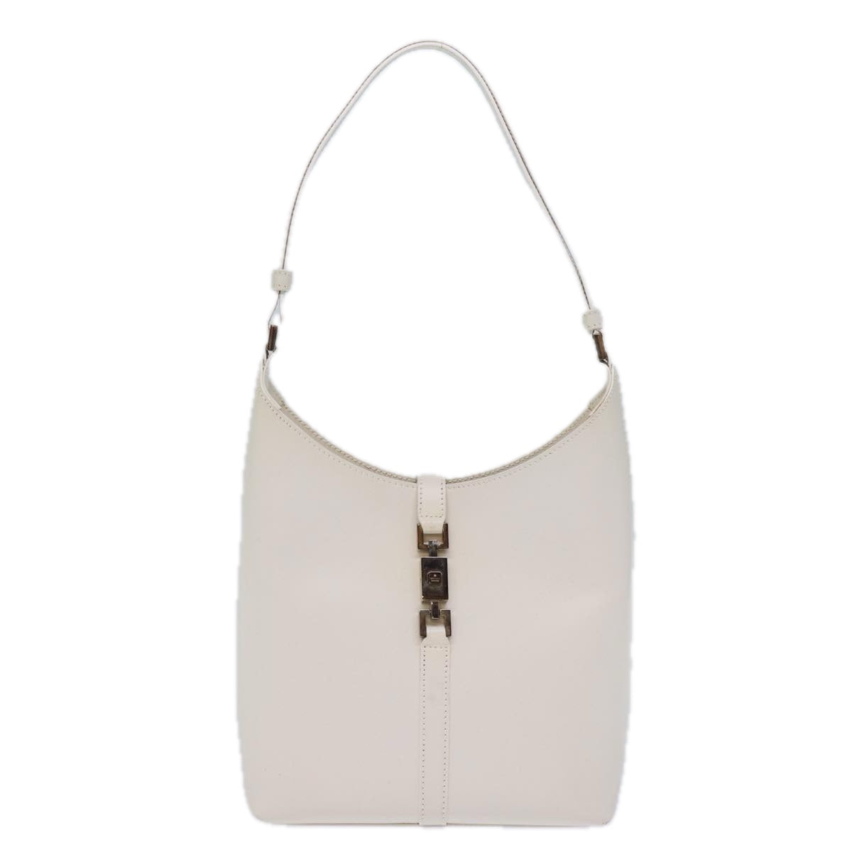 GUCCI Jackie Shoulder Bag Leather White 001 3875 Auth ep4109