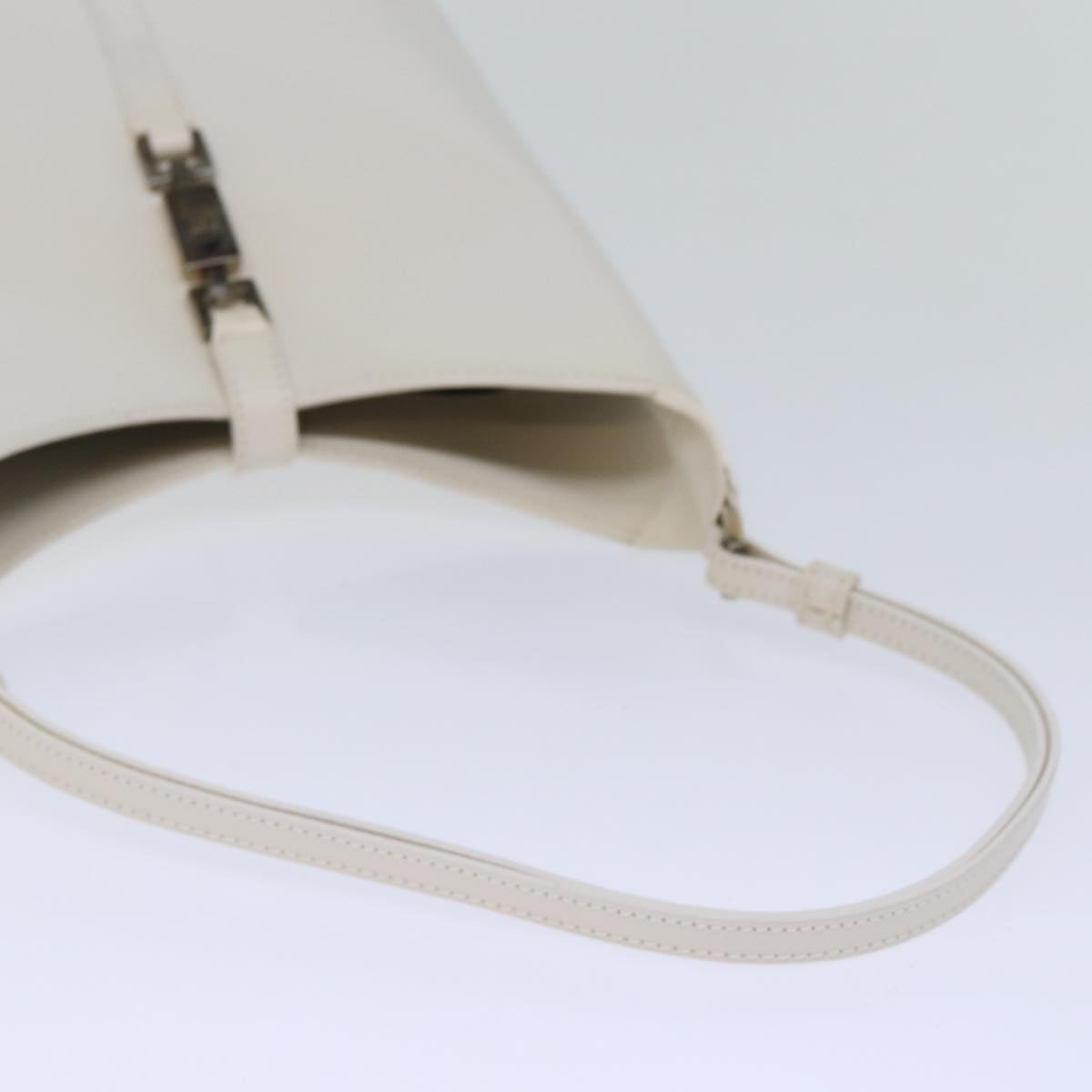 GUCCI Jackie Shoulder Bag Leather White 001 3875 Auth ep4109