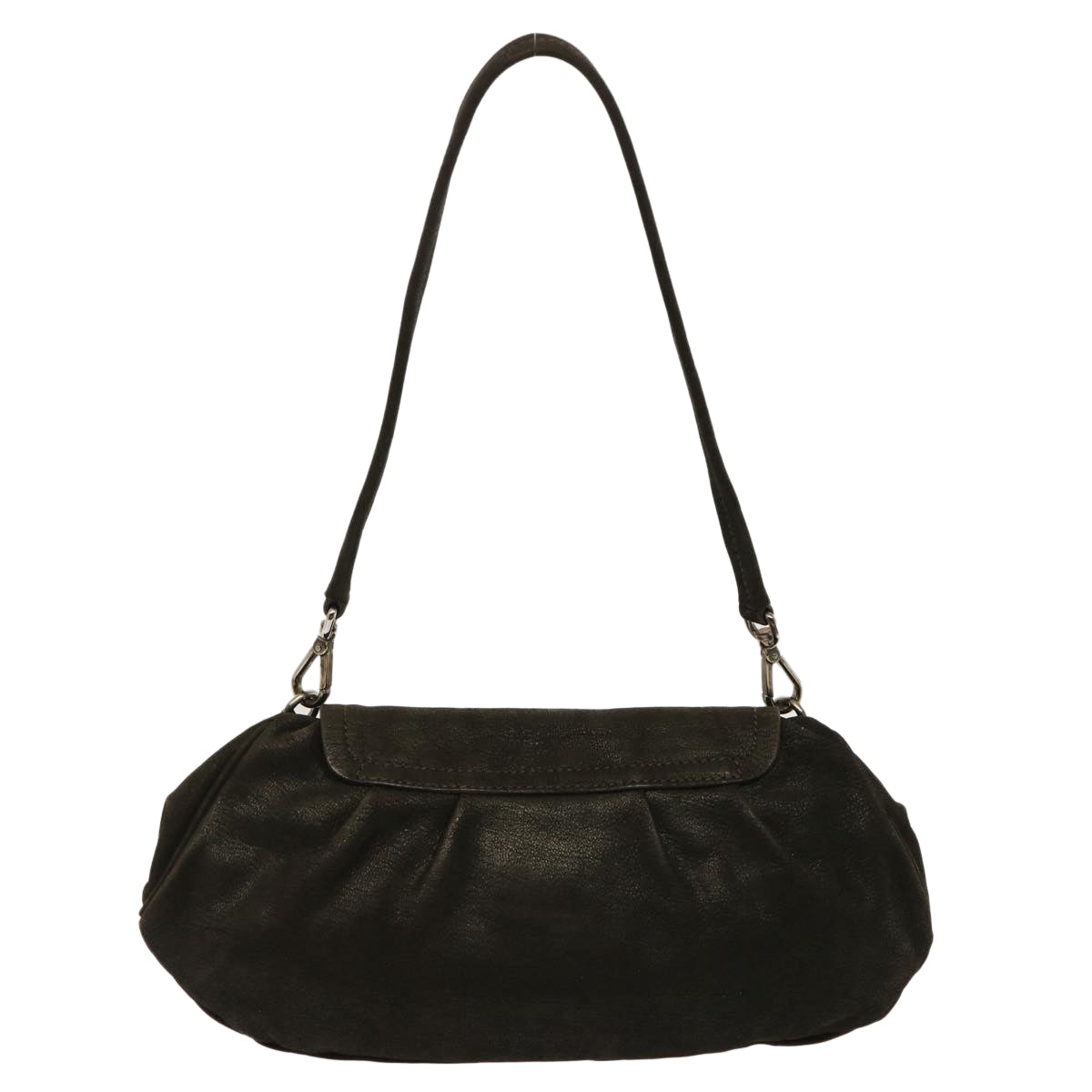 PRADA Shoulder Bag Leather Brown Auth ep4116 - 0