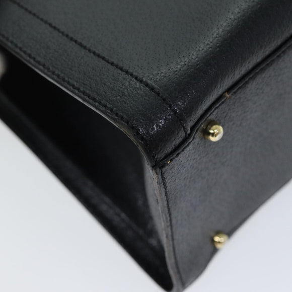 GUCCI Bamboo Hand Bag Leather Black 002 1095 0260 Auth ep4125