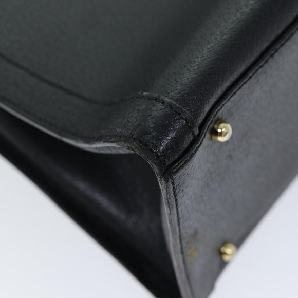 GUCCI Bamboo Hand Bag Leather Black 002 1095 0260 Auth ep4125