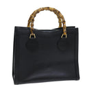 GUCCI Bamboo Hand Bag Leather Black 002 1095 0260 Auth ep4125-1