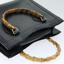 GUCCI Bamboo Hand Bag Leather Black 002 1095 0260 Auth ep4125-6