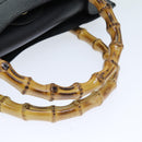 GUCCI Bamboo Hand Bag Leather Black 002 1095 0260 Auth ep4125-7