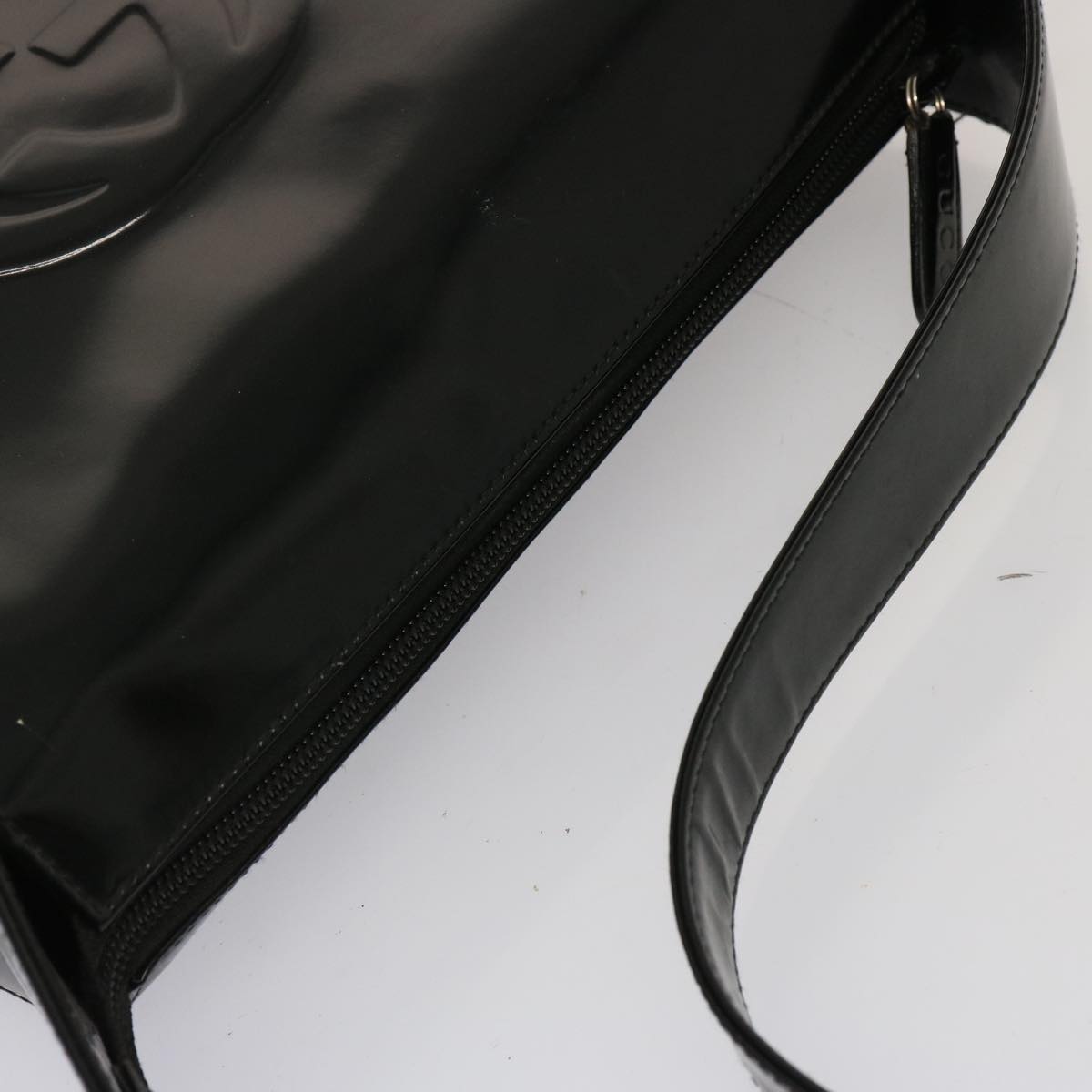 GUCCI Shoulder Bag Patent leather Black 001 1364 1703 Auth ep4128