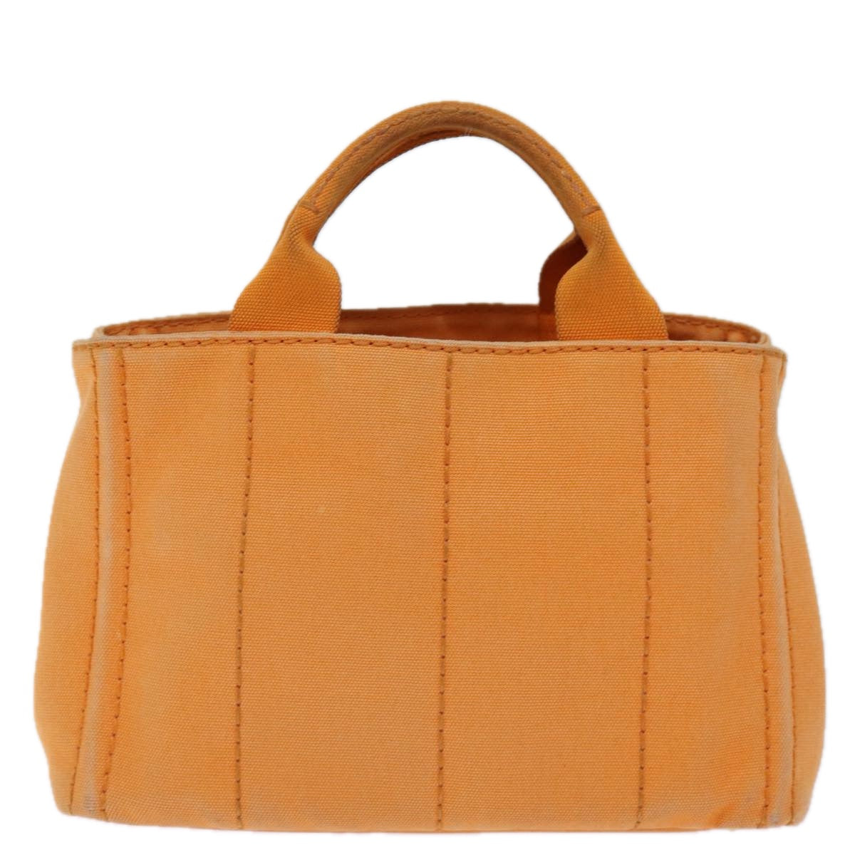 PRADA Canapa PM Hand Bag Canvas Orange Auth ep4144 - 0
