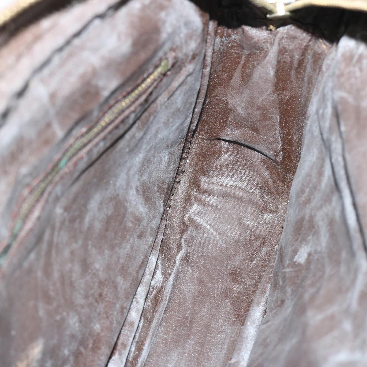 FENDI Zucchino Canvas Shoulder Bag Vintage Beige Auth ep4149