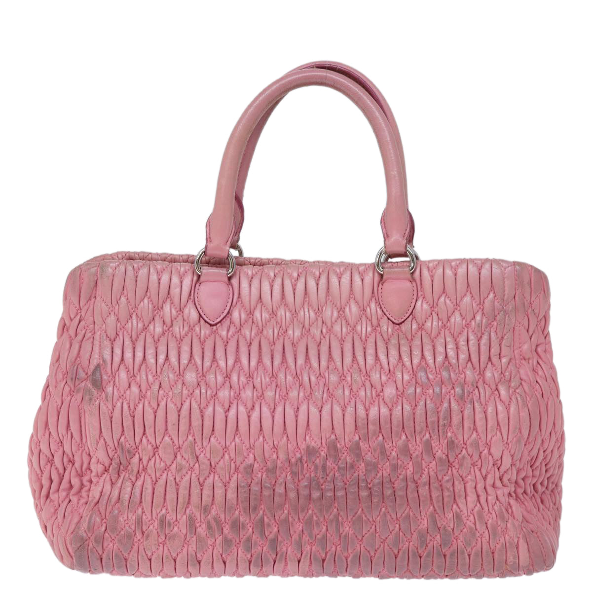 Miu Miu Materasse Hand Bag Leather 2way Pink Auth ep4153 - 0