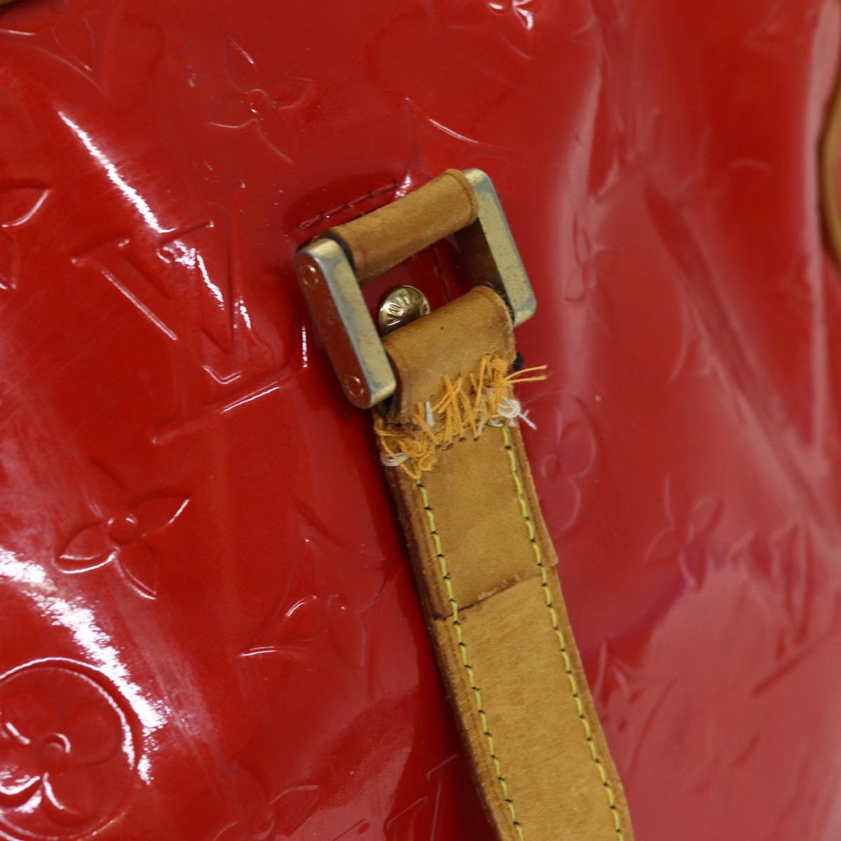 LOUIS VUITTON Monogram Vernis Sutton Hand Bag Red M91080 LV Auth ep4162