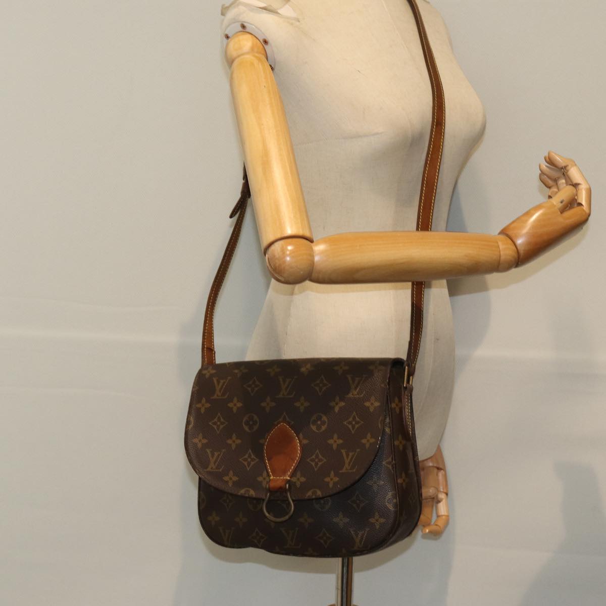 LOUIS VUITTON Monogram Saint Cloud GM Shoulder Bag M51242 LV Auth ep4165