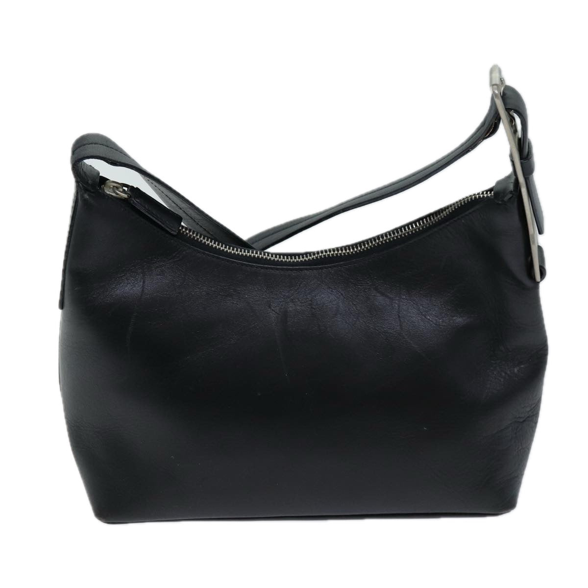 PRADA Shoulder Bag Leather Black Auth ep4181