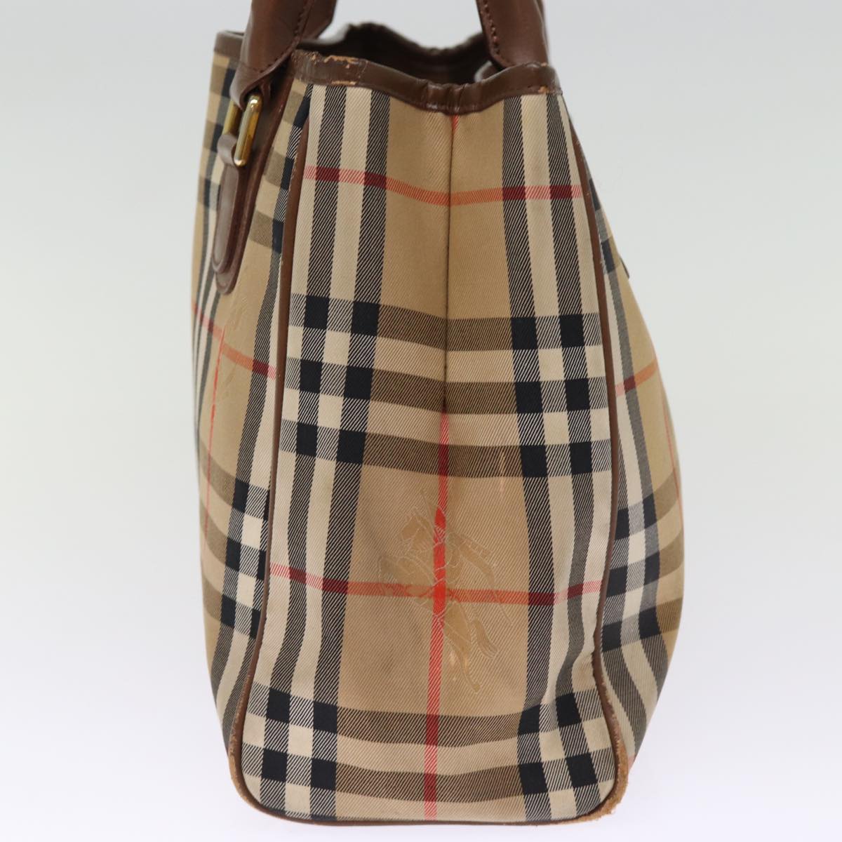 BURBERRY Nova Check Hand Bag Nylon Auth ep4200