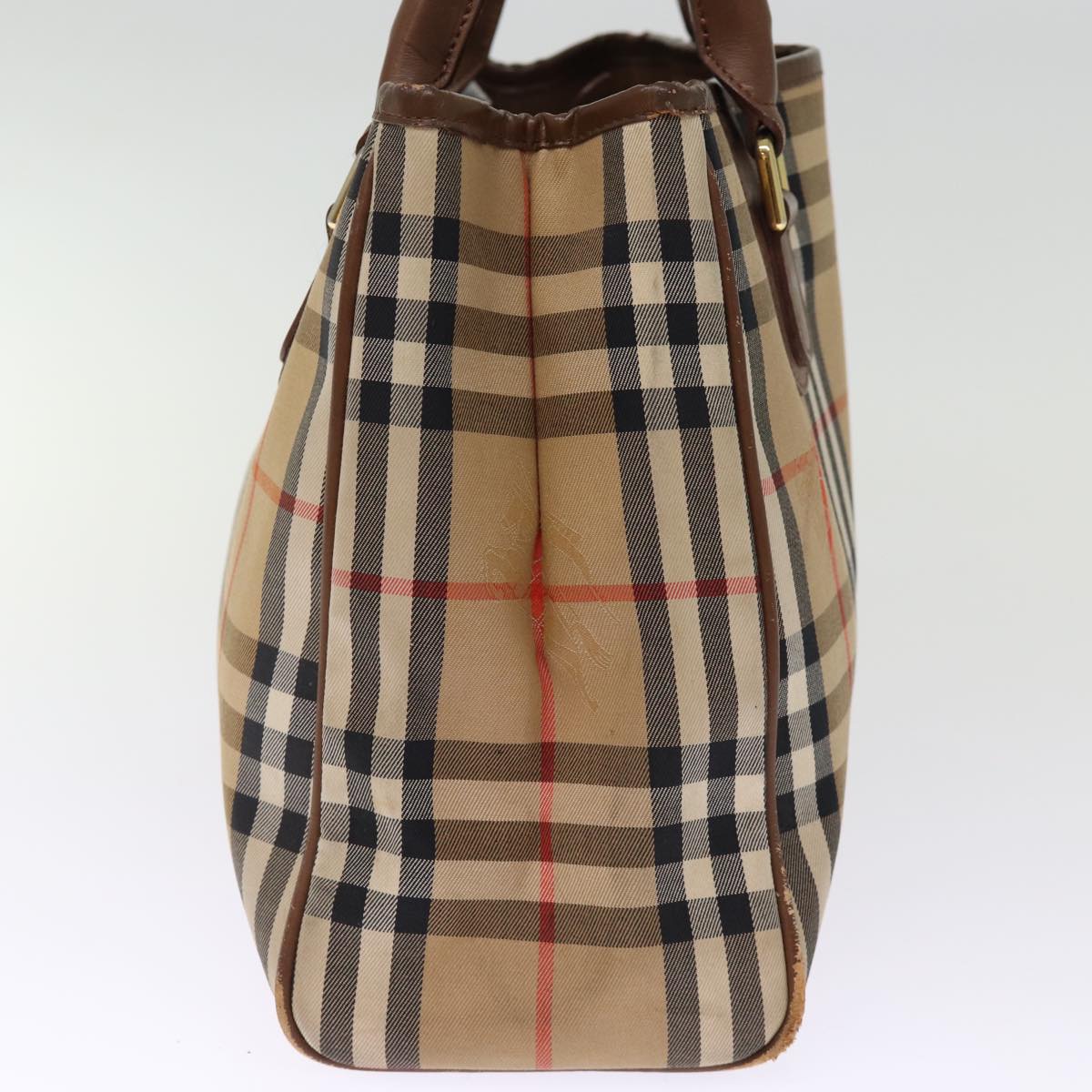 BURBERRY Nova Check Hand Bag Nylon Auth ep4200