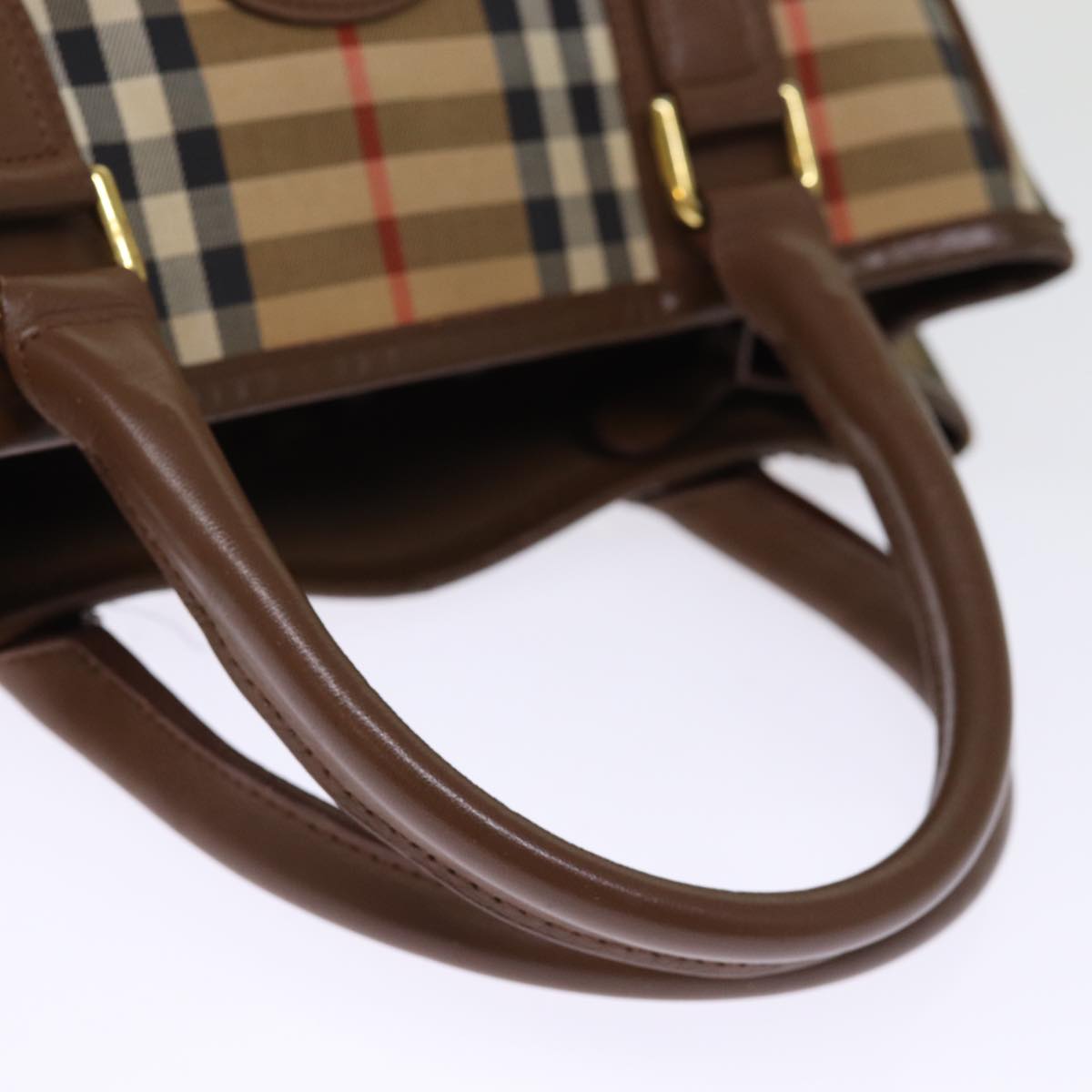 BURBERRY Nova Check Hand Bag Nylon Auth ep4200