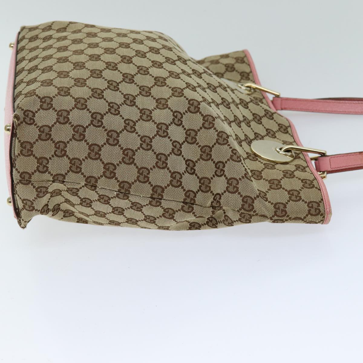 GUCCI GG Canvas Tote Bag Beige 120836 Auth ep4211