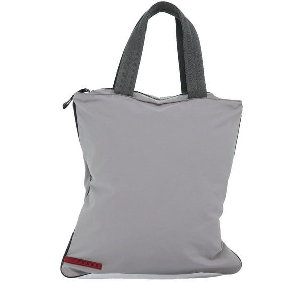 PRADA Sports Tote Bag Nylon Gray Auth ep4219