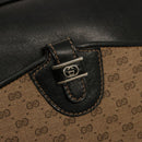 GUCCI Micro GG Canvas Shoulder Bag PVC Leather Beige Black Auth ep4221-14