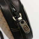 GUCCI Micro GG Canvas Shoulder Bag PVC Leather Beige Black Auth ep4221-15