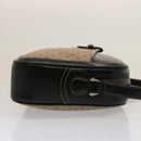 GUCCI Micro GG Canvas Shoulder Bag PVC Leather Beige Black Auth ep4221-4