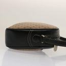 GUCCI Micro GG Canvas Shoulder Bag PVC Leather Beige Black Auth ep4221-5
