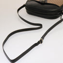 GUCCI Micro GG Canvas Shoulder Bag PVC Leather Beige Black Auth ep4221-7