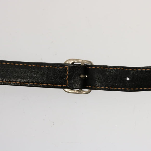 GUCCI Micro GG Canvas Shoulder Bag PVC Leather Beige Black Auth ep4221