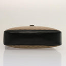 GUCCI Micro GG Canvas Shoulder Bag PVC Leather Beige Black Auth ep4221-9