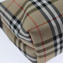 BURBERRY Pouch Nylon Beige Black Auth ep4226-14