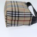 BURBERRY Pouch Nylon Beige Black Auth ep4226-3