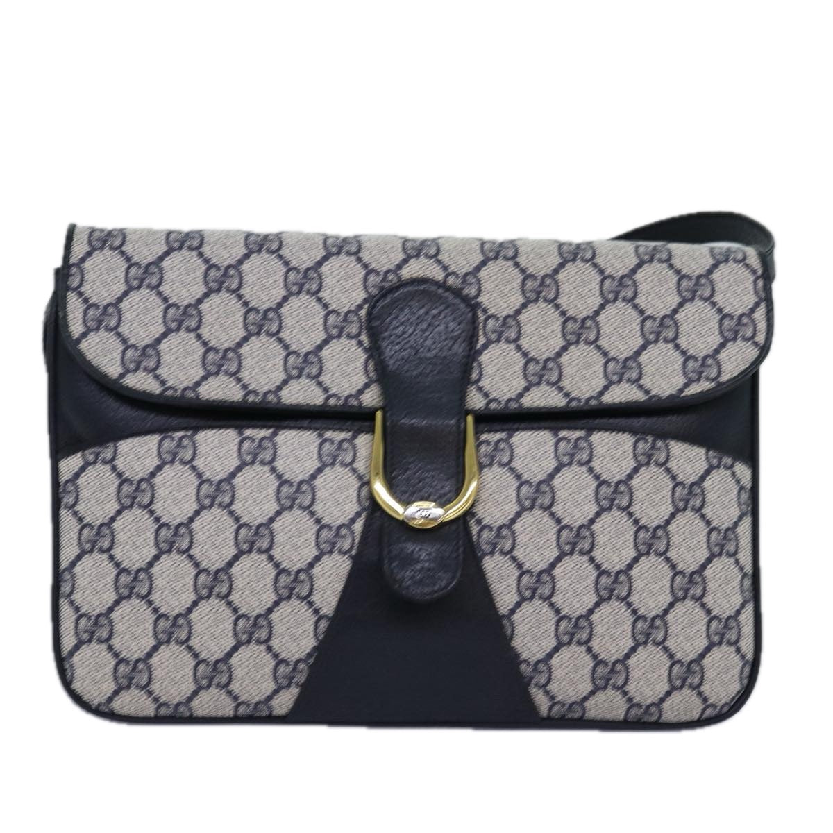 GUCCI GG Supreme Shoulder Bag PVC Navy Auth ep4236