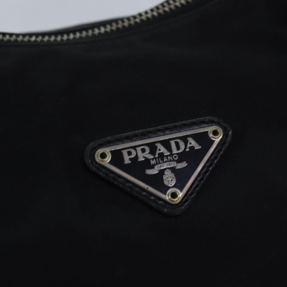 PRADA Hand Bag Nylon Black Auth ep4245