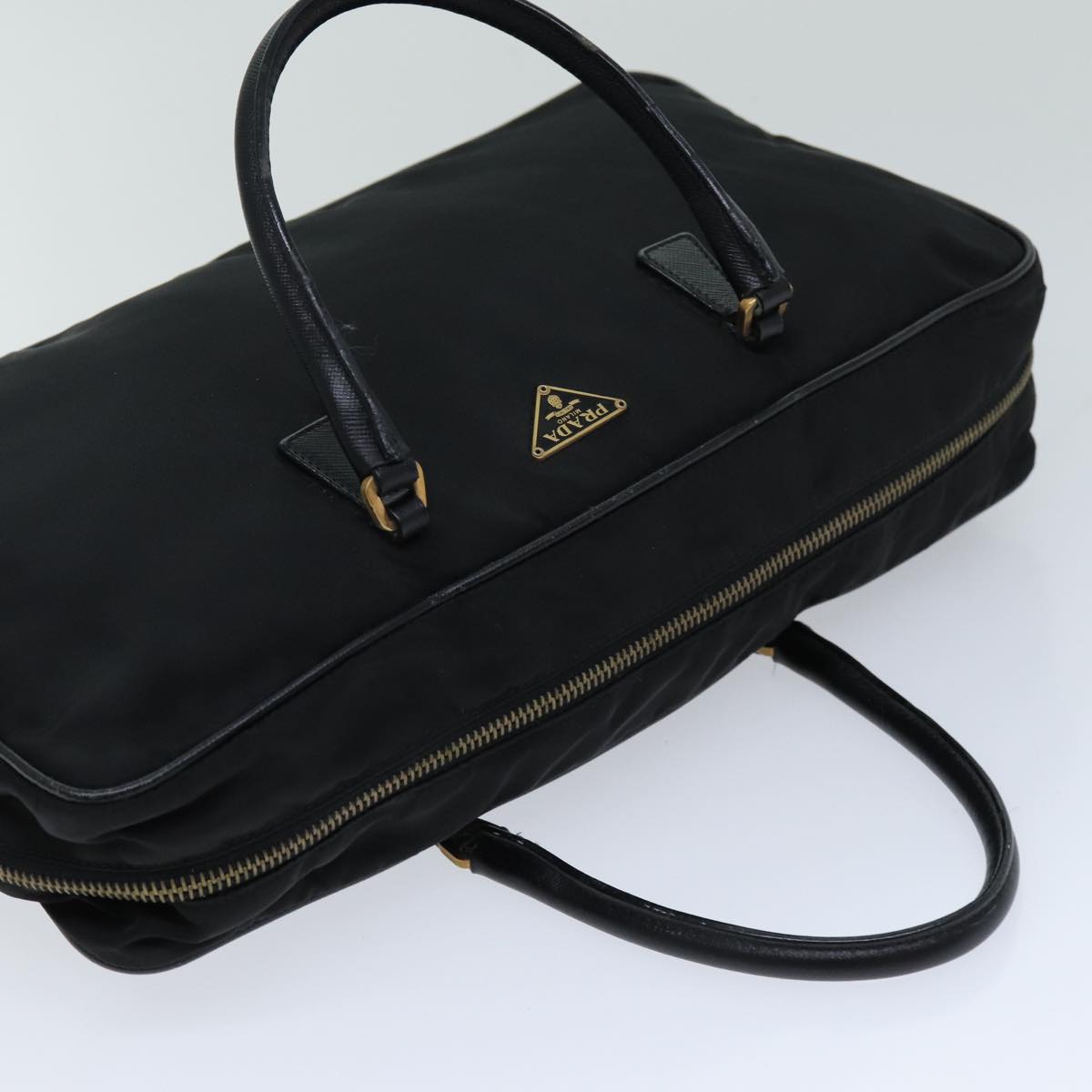 PRADA Hand Bag Nylon Black Auth ep4249