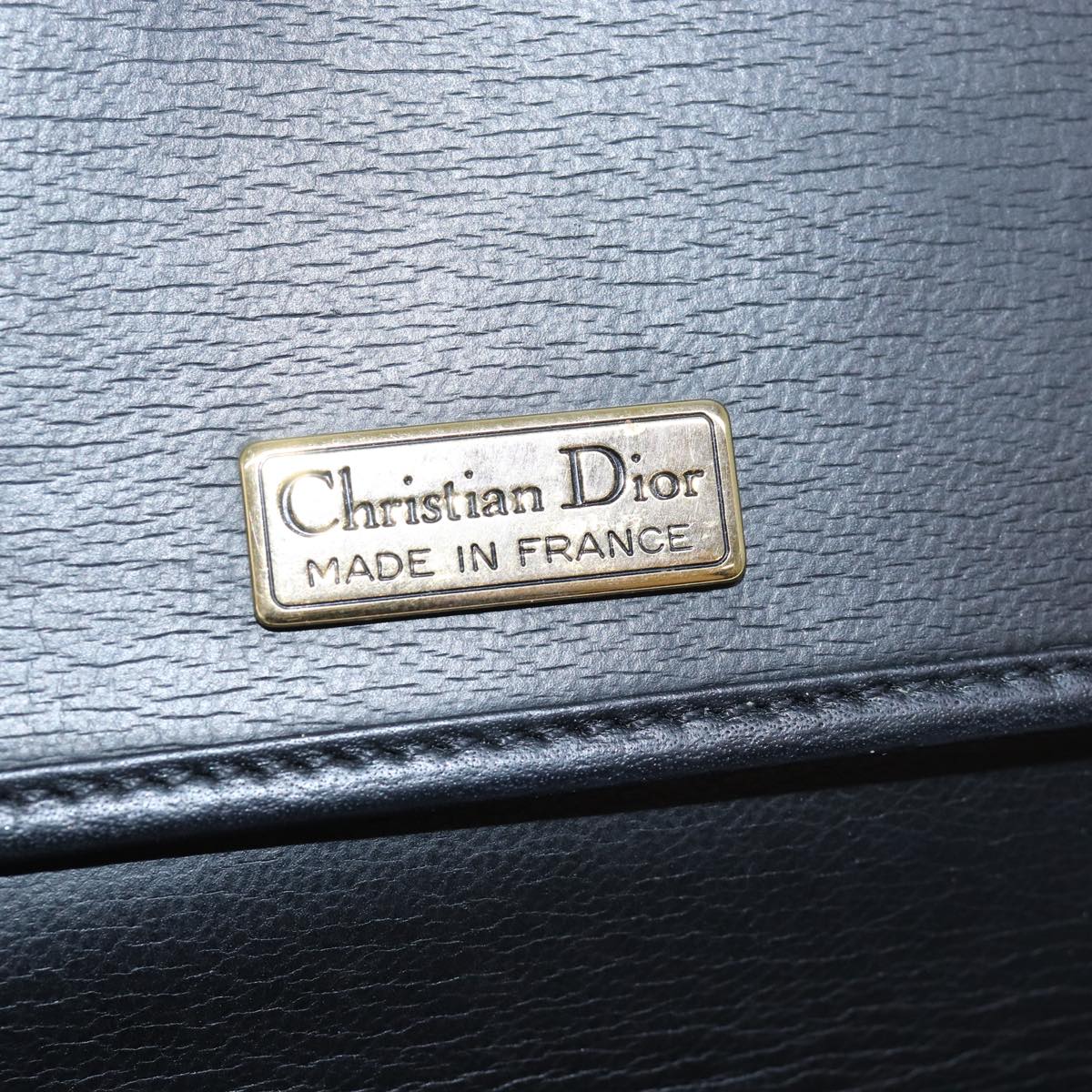 Christian Dior Shoulder Bag Leather Black Auth ep4260