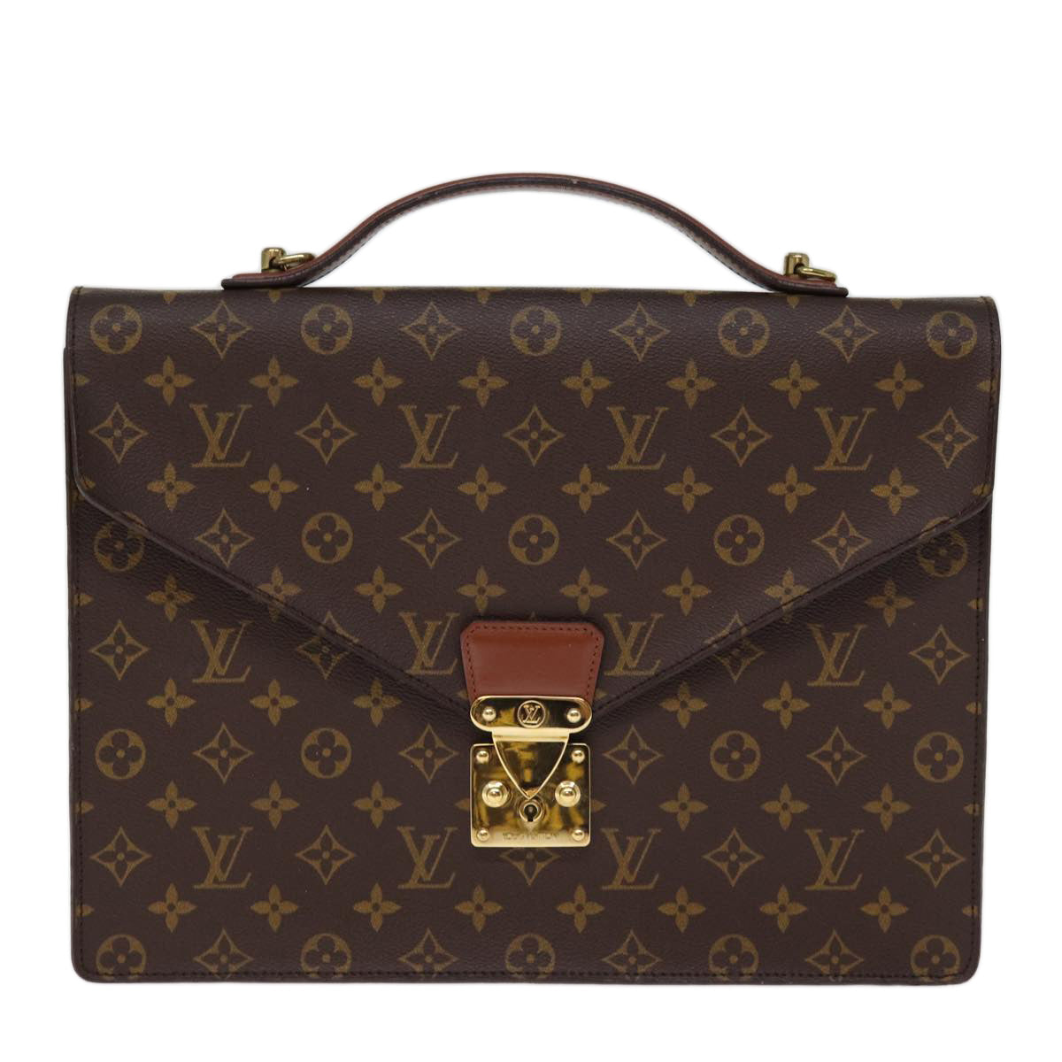 LOUIS VUITTON Monogram Porte Documents Bandouliere Bag M53338 LV Auth ep4274