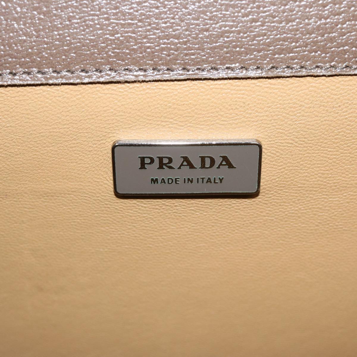 PRADA Business Bag Leather Brown Auth ep4278