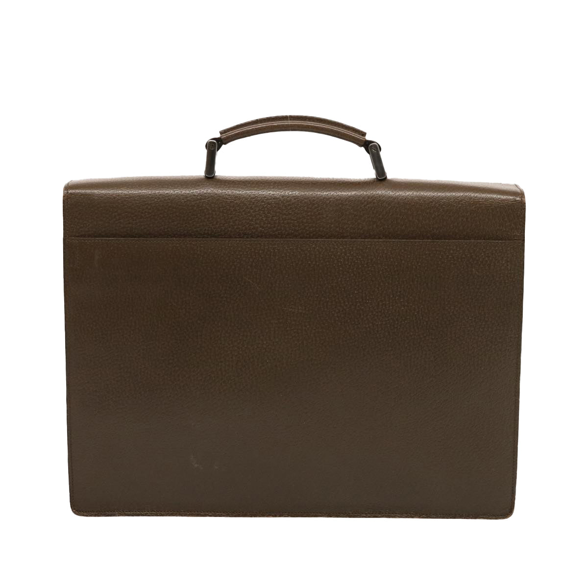 PRADA Business Bag Leather Brown Auth ep4278 - 0