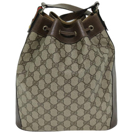 GUCCI Web Sherry Line GG Supreme Shoulder Bag Beige Red 41 02 033 Auth ep4290 - 0