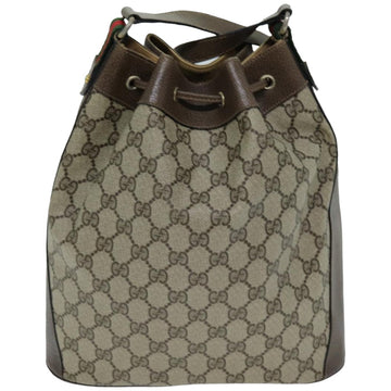 GUCCI Web Sherry Line GG Supreme Shoulder Bag Beige Red 41 02 033 Auth ep4290 - 0