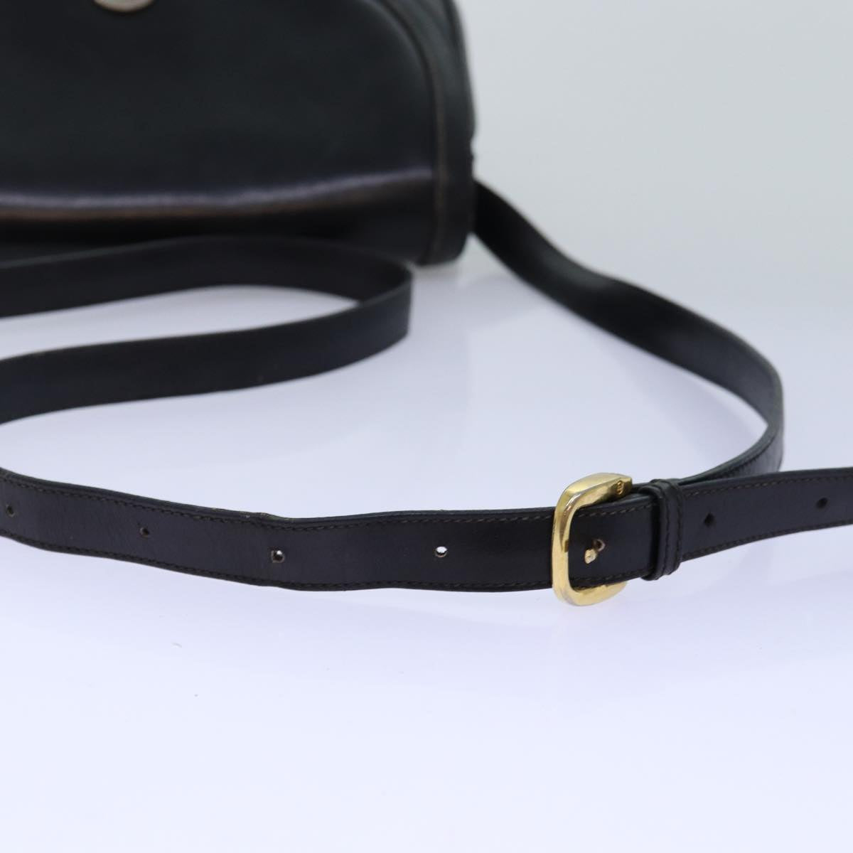 GUCCI Shoulder Bag Leather Black Auth ep4294